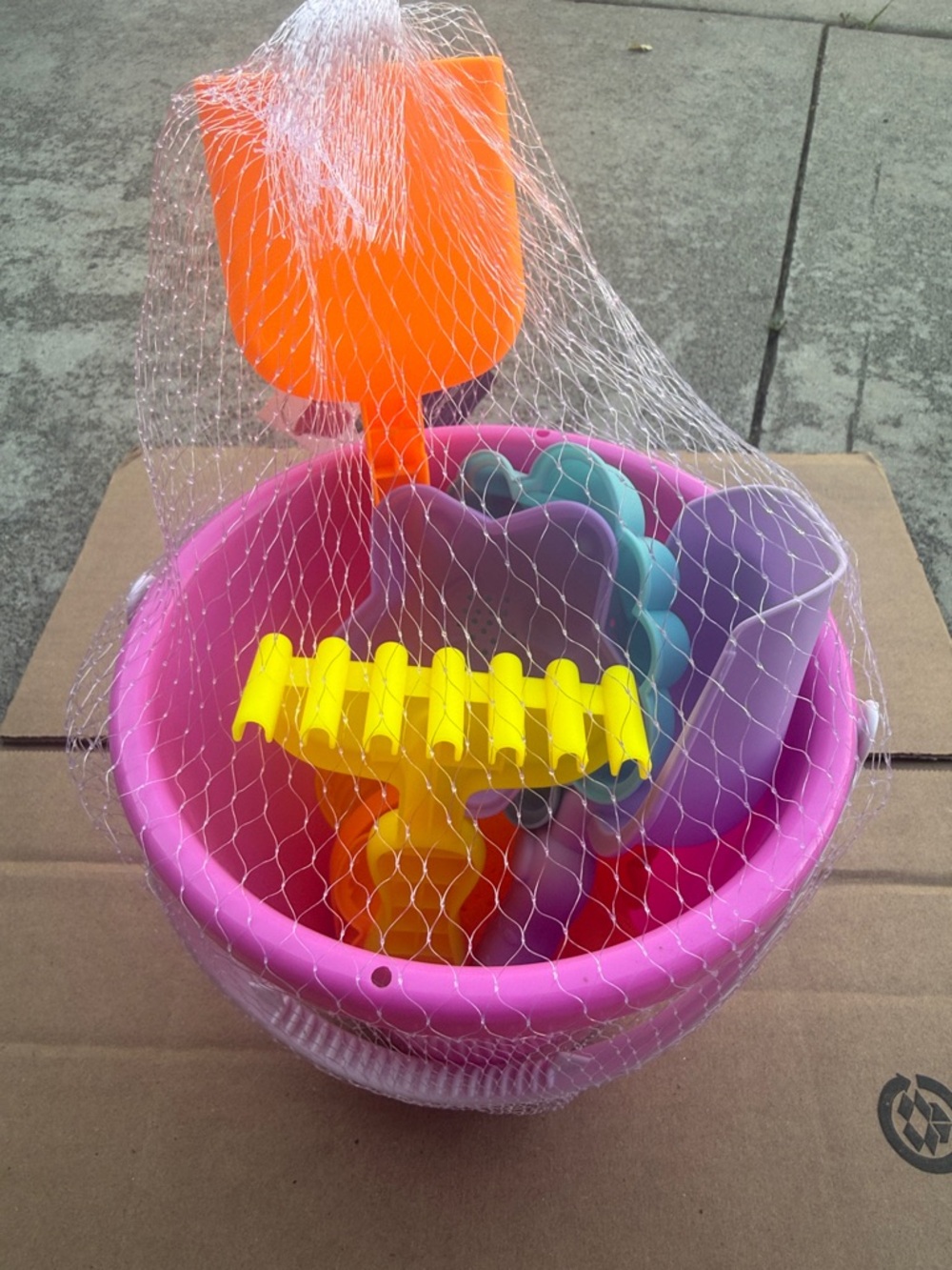 2 for $5 — Pink Kids Beach Bucket Set with Colorful Sand Tools